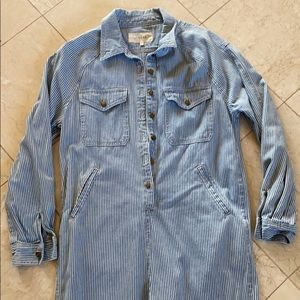 The Great. Striped cotton jumpsuit sz 1 or small